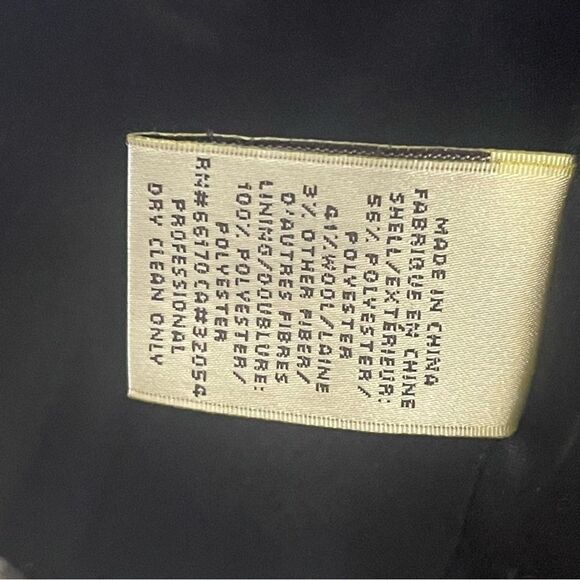 Elevenses Anthropology Peacoat Size Small Plaid Wool Blend Wide Sleeve - Picture 10 of 11